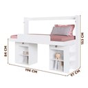 Ver imagem 4 de Cama Transformável em Escrivaninha Solteiro Branco com Colchão Las Vegas Art In Móveis