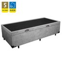 Ver imagem 2 de Cama Box Baú Solteiro Suede Mega Cama Cinza 88x188x45cm