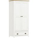 Ver imagem 2 de Armario 2 Pt Mesa Escrivaninha 2 Gv Madeira Maciça Branco Freijo Milani Store