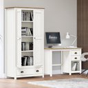 Ver mais imagens de Armario 2 Pt Mesa Escrivaninha 2 Gv Madeira Maciça Branco Freijo Milani Store