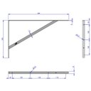 Ver imagem 2 de Suporte Prateleira Mão Francesa Reforçada Preta 40cm - Loth