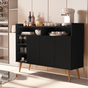 Ver imagem 1 de Buffet Aparador Celta 3 Portas Design Moderno em MDP - Preto