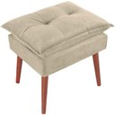 Ver imagem 4 de Puff Puf Opall Pes Palito 55x40cm Suede Bege MPassos