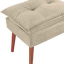 Ver imagem 5 de Puff Puf Opall Pes Palito 55x40cm Suede Bege MPassos