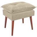 Ver imagem 1 de Puff Puf Opall Pes Palito 55x40cm Suede Bege MPassos