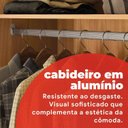 Ver mais imagens de Cômoda para Quarto 4 Gavetas 1 Porta Flora Marrom/Cinamon/Off-White