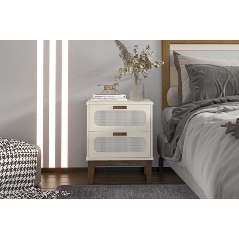 Mesinha de Cabeceira Retro Alto Padrão Estilo Europeu Santorini 45cm