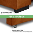 Ver mais imagens de Sofa Retratil Reclinavel 2 Lugares 2,60 Vitória Veludo Terracota Lansofbr