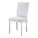 Ver imagem 3 de Kit 7 Cadeiras para Sala de Jantar-assento Sintético Branco