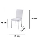 Ver imagem 2 de Kit 7 Cadeiras para Sala de Jantar-assento Sintético Branco