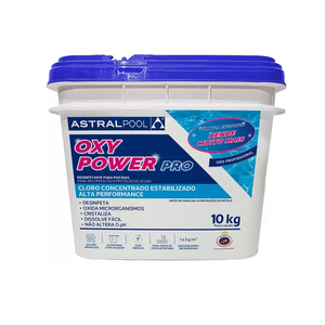 Cloro Piscina Astralpool Oxy Power Pro Balde Azul 10 Kg