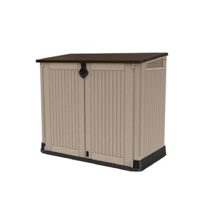 Baú Multiuso Keter Store 2 Portas em Prolipropileno com Fechadura Bege/Marrom SE
