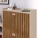 Ver imagem 5 de Sapateira Hall Entrada 2 Gaveta Basculante Puxador Concha Banco Prateleira Porta Sapatos Sala Quarto