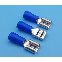 1000un Terminal Fêmea Faston Pré-isolado 1,5mm a 2,5mm Azul - 4