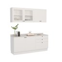 Ver imagem 5 de Cozinha Compacta Modulada 4 Peças 6 Portas 3 Gavetas com Tampo Sevilha Branco/Artico