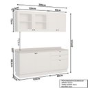 Ver imagem 6 de Cozinha Compacta Modulada 4 Peças 6 Portas 3 Gavetas com Tampo Sevilha Branco/Artico