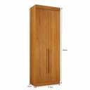 Ver imagem 5 de Módulo Completo Solteiro Áurea com Guarda Roupa Mesa de Cabeceira e Aéreo 100% MDF Cinamomo e Off