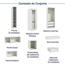 Ver imagem 6 de Guarda-roupa Modulado de Canto Obliquo 11 Peças com 12 Portas Orion CabeCasa MadeiraOriginals