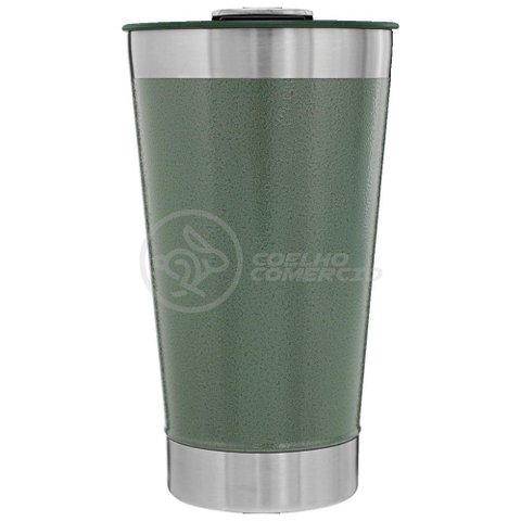 Copo Térmico com Tampa e Abridor de Garrafa 473ml Verde