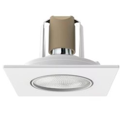 Spot Embutido de Teto Quadrado Face Plana Par 20 E27 Branco Bivolt - 1
