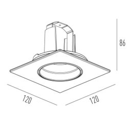 Spot Embutido de Teto Quadrado Face Plana Par 20 E27 Branco Bivolt - 3