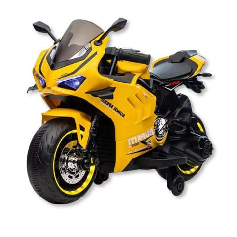 Motocicleta Eletrica Speed Amarela 12v - Shiny Toys