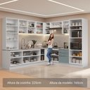 Ver imagem 5 de Armário de Cozinha Completa 566cm Lux Madesa 01 Branco/cinza