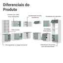Ver imagem 4 de Armário de Cozinha Completa 566cm Lux Madesa 01 Branco/cinza