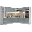Ver imagem 2 de Armário de Cozinha Completa 566cm Lux Madesa 01 Branco/cinza