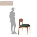 Ver imagem 7 de Conjunto Sala de Jantar Mesa 135cm Tampo Redondo Texturizado e 4 Cadeiras Hope Marrom/Jade/Imbuia/Of