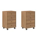 Ver imagem 1 de 2 Mesas de Cabeceira 4 Gavetas para Quarto ou Escritório-prime