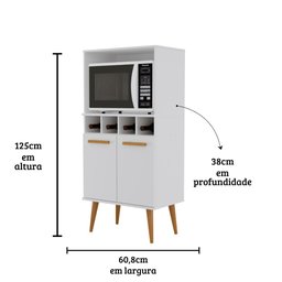 Torre Nuvola Cor:branco - Armário para Cozinha - Mizza Decor - 3