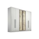 Ver imagem 2 de Guarda Roupa Casal Linea 6 Portas 6GAVS Neve N. Horizonte