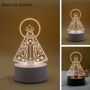 Luminária 3d Led Santa Nossa Senhora Aparecida
