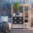 Ver imagem 5 de Arara de Roupas Solteiro Quarto Decorado em Mdp Branco Moderno Technox