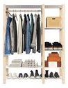 Ver imagem 4 de Arara de Roupas Solteiro Quarto Decorado em MDP Branco Moderno Technox