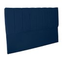 Ver imagem 3 de Cabeceira Casal Estofada para Cama Box Dália Suede Azul Marinho