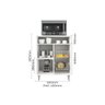 Fruteira Armário Off White Multiuso Moderno com Porta com Espaço para Microondas Fp - 3