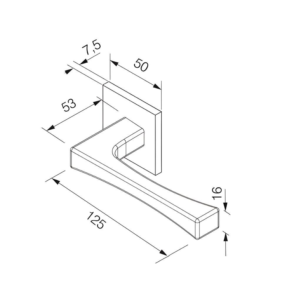 Fechadura de Porta Pado Vivaldi Cromada 40mm Externa - 5