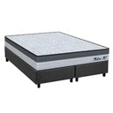 Ver imagem 1 de Cama Box Queen: Colchão Ortopédico Orthoflex D33 Matera Ml + Base Crc Suede Gray (158x198)