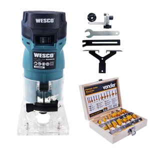 Tupia Laminadora 06mm 1/4'' Wesco Ws5047 500w + Acess 110v