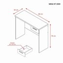 Ver imagem 3 de Escrivaninha para Computador 1 Gaveta Home Office Preta - Notável Móveis