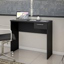 Ver imagem 1 de Escrivaninha para Computador 1 Gaveta Home Office Preta - Notável Móveis