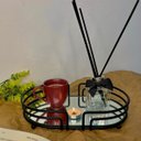 Ver imagem 7 de Bandeja Espelhada Oval Decorativa 27x17cm Banheiro Aparador Preto Fosco Lavabo Genovia