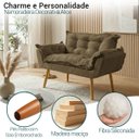 Ver imagem 2 de Namoradeira Decorativa Confortável para Sala Recepção Consultório Manicure Alice Suede