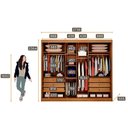 Ver imagem 2 de Guarda Roupa Casal Lôgan 3 Portas 6 Gavetas Cinamomo Fendi - Novo Horizonte