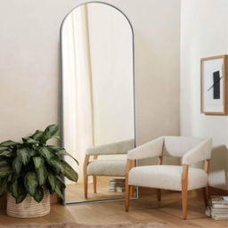 Espelho Grande Oval com Base Reta Corpo Inteiro 150 X 60 Cm - 1