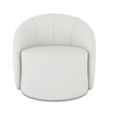 Ver imagem 5 de Poltrona Decorativa Orgânica Giratória Kit 2 Lua Linho Cinza D03 - D’Rossi