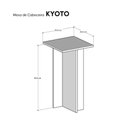 Ver imagem 5 de Mesa de Cabeceira Kyoto sem Gavetas MDP Moderno Branco Mercado Das Prateleiras