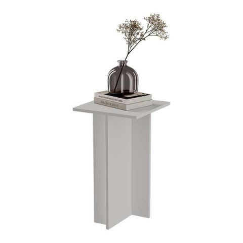 Mesa de Cabeceira Kyoto sem Gavetas MDP Moderno Branco Mercado Das Prateleiras